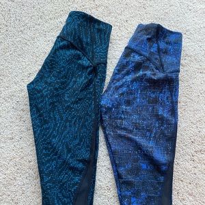2 pairs Lululemon crop yoga pants